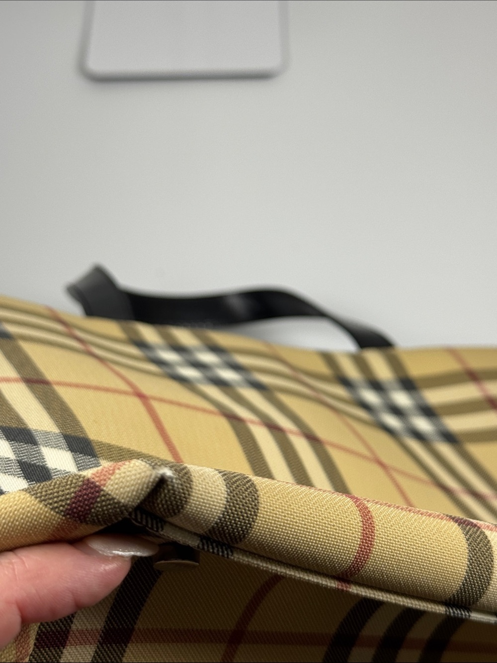 Burberry Nova check Leather-Trim Tote - Picture 11 of 12